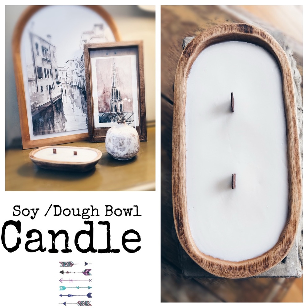 Candle Soy  Reusable Wooden Dough Bowl - Picture 2 of 10